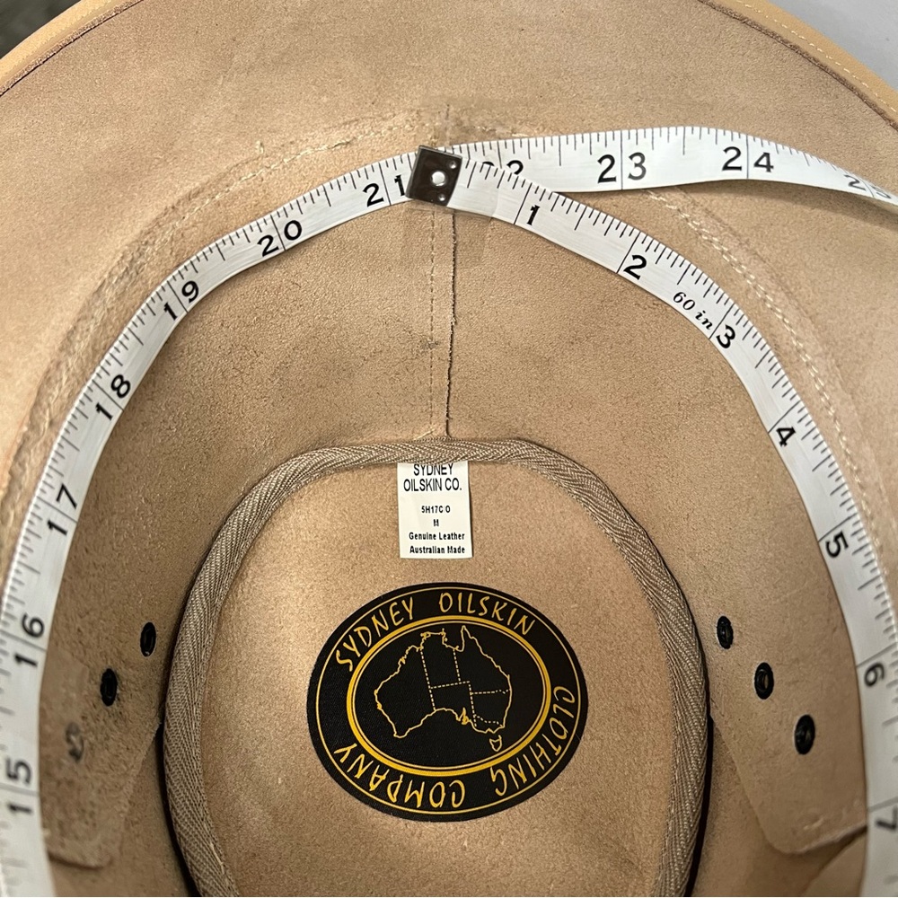 Beige Women's Leather Hat with Braided Detail - Picture 8 of 8